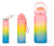 Kit X3 Botellas De Agua Motivacional Frases Bebidas Stickers