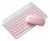 Kit Teclado + Mouse Bluetooth Compu Notebook Celular Pastel - tienda online