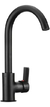 Mx Grifería Canilla Cocina Monocomando Mesada Pico Cisne Negra Acabado Mate Color Negro