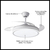 Ventilador De Techo Retráctil Con Luz Cálida Y Fría 4 Aspas Estructura Blanco Aspas Transparentes Diámetro 48 Cm Frecuencia 50hz Material De Las Aspas Plástico Dinax Vdtcfhb002bk - Zeide Essentials
