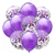 5 Pack De 10 Globos (50) Transparentes Con Confeti Y Perlado