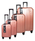 Pierre Cardin Kit X4 Valijas Rígidas Con Fuelle Pc4007 6c Color Rose Gold Pc4007 Lisa