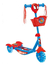 Base Xtreme Monopatin Infantil 3 Ruedas Con Luces Musica Y Canasto Color Rojo Spiderman