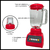 Licuadora 2 En 1 1,5l Jarra De Vidrio 4 Niveles 600w Color Roja - Zeide Essentials