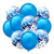 5 Pack De 10 Globos (50) Transparentes Con Confeti Y Perlado