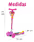 Imagen de Monopatín Princesas Disney Plegable Luz En Rueda 12018 Color Rosa/violeta