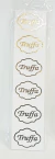 ETIQUETAS ADESIVAS HOT STAMPING PARA TRUFFA C/ 500 UNDS - CARTELAS
