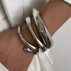 3 estilos, brazaletes de metal vintage.