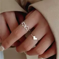 Conjunto de anillos de flores. - El cofre de Delfa