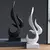 Escultura Abstrata Chama Criativa – Ornamento Artístico para Estante ou Mesa