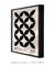 Quadro Decorativo Cobogó Modular Branco e Preto