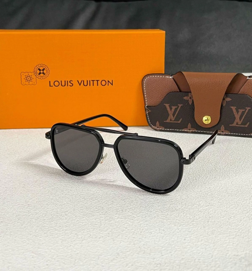 Óculos de Sol Louis Vuitton Preto Lente Escura Linha Italiana