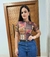 Blusa tule estampada