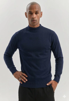 Sweater cuello alto para hombre - INVERO