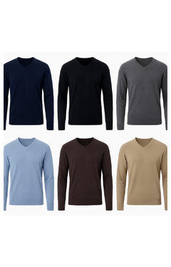 Sweater liso escote v en internet