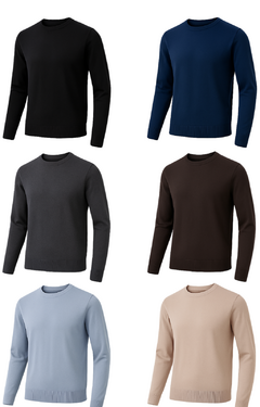 Sweater liso cuello redondo en internet