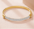 Eclipse Dourado – Pulseira Feminina com Zircônia e Design Circular