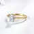Anel Clássico de Noivado com Moissanite Kuololit – Luxo Atemporal em Ouro 14K na internet