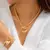 Coração Retrô – Pingente Dourado com Corrente de Bolas - loja online