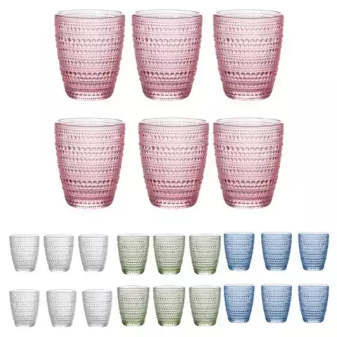 JOGO DE COPOS DE VIDRO 6 PEÇAS PEROLA