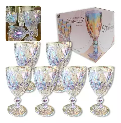 JOGOS DE TAÇAS DE VIDRO 6 PEÇAS