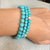 Pulseira Howlita Turquesa com Pérola - alle by Lele Mota