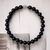 Pulseira Ônix 6mm Detalhe Prata na internet