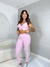 Calça Legging Ondas Básica Rosa Clara na internet