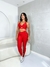 Calça Legging Ondas Básica Vermelha