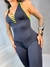 Macacão Legging Preto Tiras Detalhe Neon - comprar online
