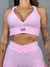 Top Ondas Decote Rosa Claro