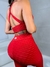 Calça Legging Ondas Básica Vermelha na internet