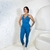 Macacão Legging Decote Strappy Azul Petróleo