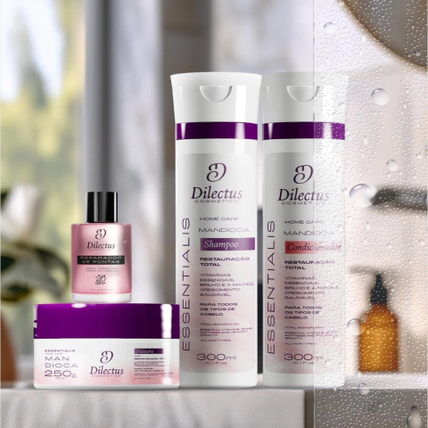 Kit Home Care Essentialis Extrato de Mandioca 300ml + Reparador de Pontas - comprar online