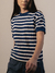 Playera Punto de Arroz Rayas Mujer