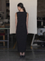 Vestido Punto de Arroz Negro Mujer on internet