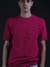 Playera cuadros desaforados cuello redondo Hombre on internet