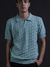 Playera cuello polo cuadros desaforados Hombre