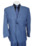 Terno Slim Azul Denim - Microfibra Melange - comprar online
