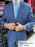 Terno Slim Azul Denim - Microfibra Melange - Corte Fino | Men's Suits