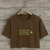 CROPPED FLOR MARROM/ AMARELO