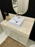 Bancada Porcelanato Polido Bege Marmorizado com Cuba de Apoio em Mármore Sintético Branco 1,20 x 0,12 x 0,48 - loja online