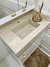 Bancada em Porcelanato Polido Bege Marmorizado com Cuba esculpida 1,20 x 0,18 x 0,48 - comprar online