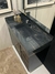 Conjunto Cava em laca Preta com Bancada Porcelanato Nero Gold e Cuba Esculpida 1,00 x 0,48 -  Zima Oficial Móveis e Porcelanataria