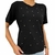 T-Shirt Liz Preta com Aplicações na internet
