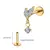 Labret Duplo Navete Pingente - loja online