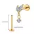 Imagem do Labret Duplo Navete Pingente