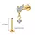 Labret Duplo Navete Pingente - comprar online