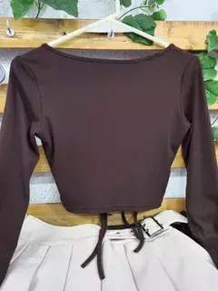 Top Escote V Frunce Ajustable | Lycra Elastizada - Mabuti Shop
