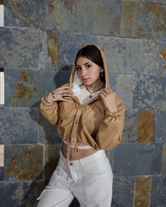 Campera De Cuero Ecológico Con Corderito-limitada